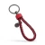 Import Custom Multi Color Genuine Leather Braided Cord Keyring with Metal Logo Tag for Business Promotion from China