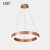 Import Custom office large round pendant light rose gold metal decorative hanging lamp hotel lobby duplex new chandelier lighting from China