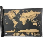 Custom Printing Travelers Deluxe DIY Scratch Off Globe World Map For Promotion