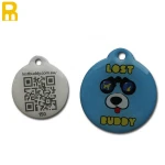Custom QR code/ ID printing dog tags/pet tags