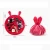 Import Custom Recycled 1 Piece Flat Round Eyelashes Velvet Lazy Drawstring Make Up Cosmetics Bag with Two Rabbit Ears from China