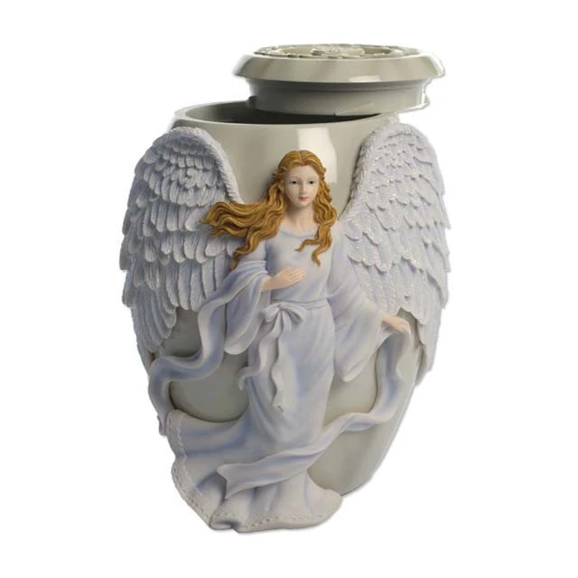 custom resin angel small funeral urn for adults for human ashes