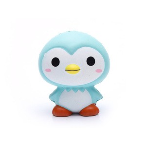 Custom wholesale cheap cute penguin light up squishy toy