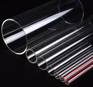 customizable Clear High Temperature Quartz Tube Furnace Quartz Silica Glass Tube  Large diameter glass tube