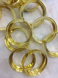 Customize Cnc Lathe Electroplated Brass Rings