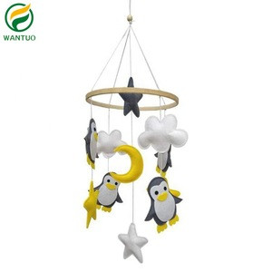 Customize hanging bed toys wooden baby mobile for crib