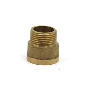 Customized Brass Plumbing Materials Hose Nipple Fitting Male Female Nut Threaded Nipple F1*m3/4
