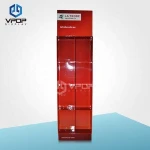 Customized Cardboard Red color  Compartment Retail Display Rack