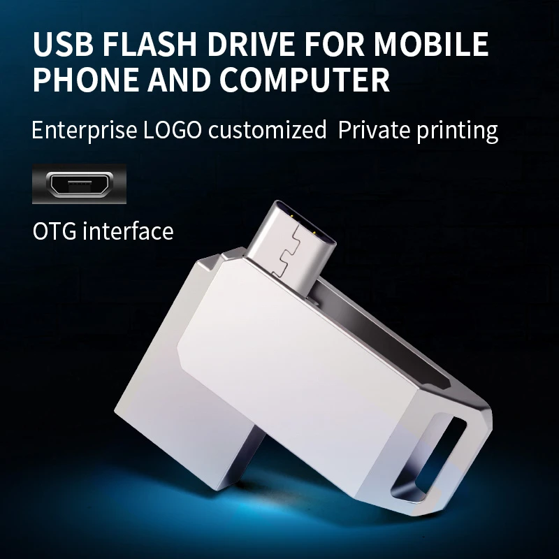customized logo 8gb mini otg+usb with leather buckle rotate peddrive stick otg2.0 3.0 usb flash drive