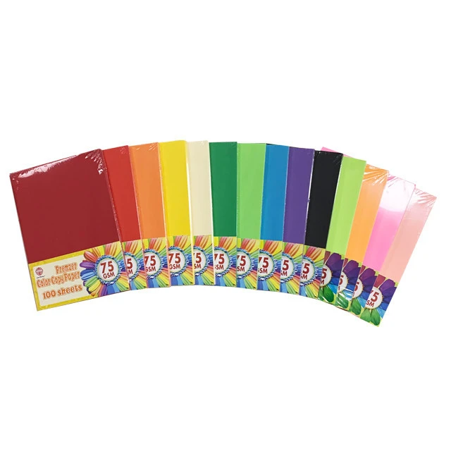 customized size 75gsm colorful A4 dust free copy paper