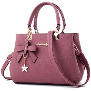 cz1020a New wholesale luxury women bags leather brand 2017 pu zipper bow saffiano handbags for women