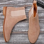 CZ90911 Plus size Italian stylish men boots winter ankle boots premium suede leather chelsea boots