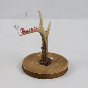 decorative resin artificial deer antler crafts on wood
