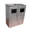 Decorative shopping mall stainless steel modern innovative container waste bin