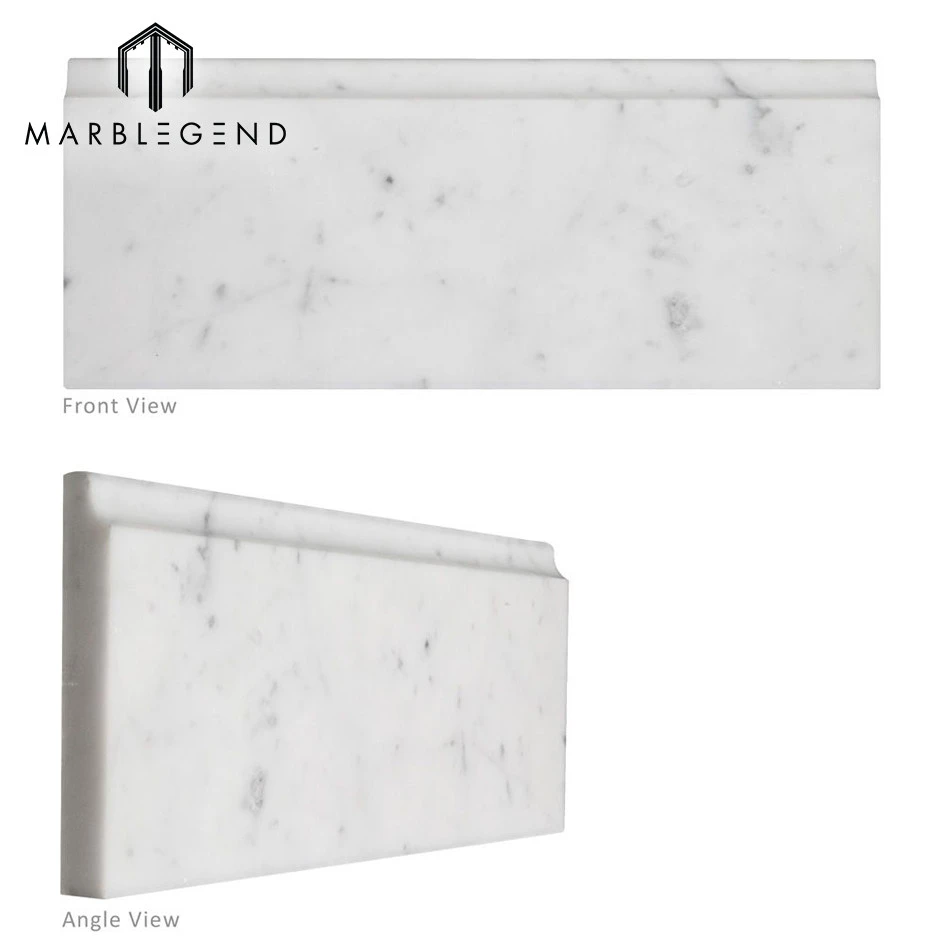 Decorative wall skirting stone liner natural marble baseboard moulding