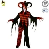 Deluxe Carnival Party Adult Mens Scary Evil Jester Clown Dress Up Professional Clown Halloween Costume