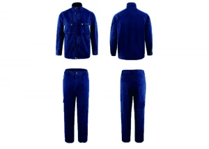 Denim Overalls Suit Men&#x27;s Thick Wear-resistant Welder Anti-scalding Flame-retardant Labor Insurance Clothing Jacket Pants