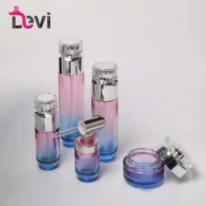 Devi Glass Cosmetic Bottle Set Skincare Packaging Skin Care Jars Lotion Face Cream Container Empty 50ml 100ml 120ml