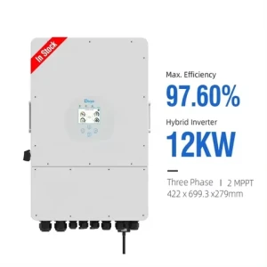 Deye 12kw SUN-12K-SG04LP3 three phase 380v hybrid inverter with 2mppt and 48v low voltage for home solar system