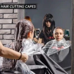 Disposable PE Hairdressing Cloth Haircut Perm Dye Hair Cape Gown Transparent Barber Home Salon Wrap