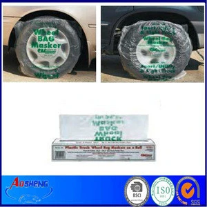 Disposable PE Plastic Car Tire Cover for Used Car Sales