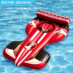 Doctor Dolphin Wholesale Good Quality Kids Cool Race Car Inflatable Row Water Play Swimming Pool Toy Float Pad