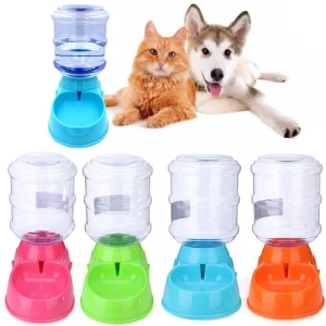 Dog Puppy Cat Pet Automatic Feeder Dispenser Meal Tray Animal Water Bottle Food Bowl