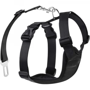 Dog Safety Vest Harness Pet Car Harness Vehicle Seat Belt with Adjustable Strap and Buckle Clip