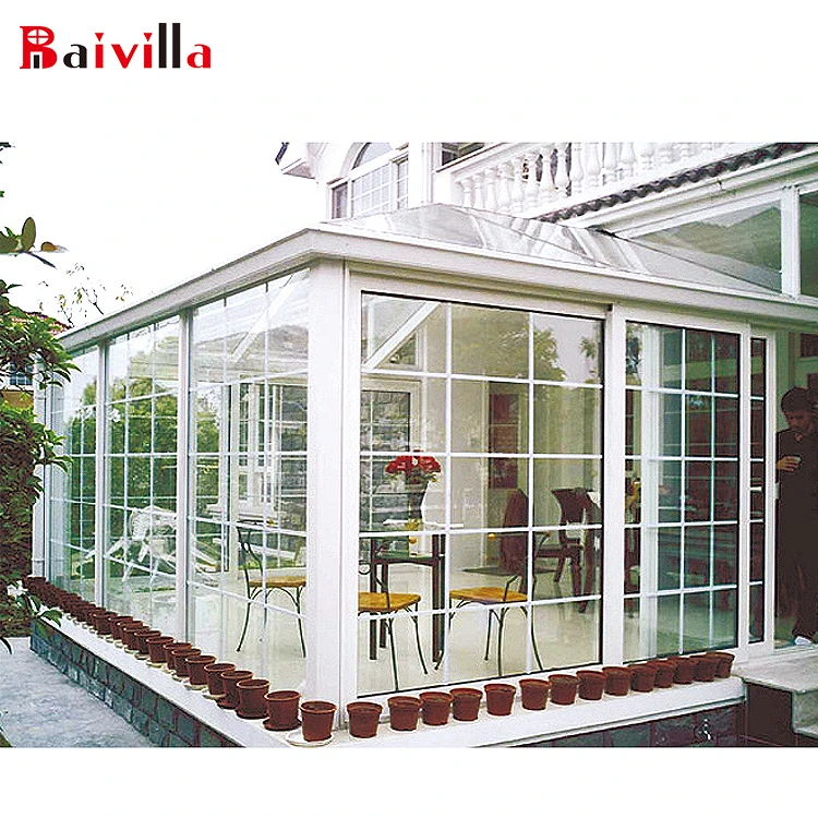 Double Glazing Aluminum Balcony Glass Sunroom Garden Room Glass House