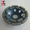 Double row diamond cup grinding wheels for concrete grinding
