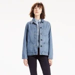 Down Pocket slim fit denim jeans jacket for girls