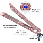 Dropship Crystal Hair Flat Iron Bling Hair Straightener Professional 450 Degree 100-240V Bling Bling Hair Straightener Diamond