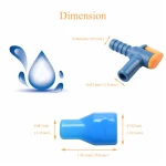 Dropship to USA 2020 China manufacturer water bladder On-Off switch bite valve tube nozzle replacement with O ring blue new