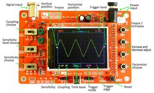 DSO138 oscilloscope production suite, e-learning suite, open source STM32 13802K oscilloscope