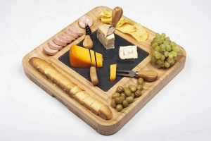 Durable Bamboo Cheese Cutting Board with Tools Set