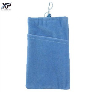 Durable eco-friendly natural organza velvet pencil pouch bag