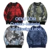 Eco Friendly Brand Designer Factory stock 100% cotton 320 g winter solid color crewneck pullover sweatshirt for uniform