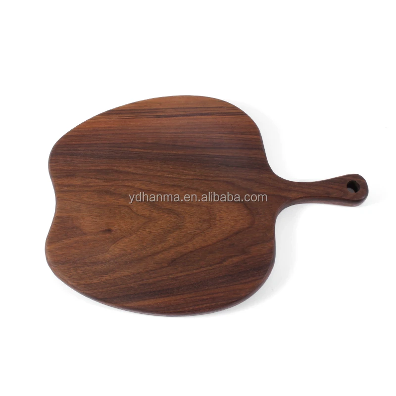 Eco Friendly Wholesale Handcrafted Black Walnut Wood Serving Cutting Board With Handle