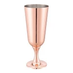 EFINE 250ml Copper Goblet Fancy Stainless Steel Short Stem Champagne Glasses Flutes with Logo Customize