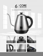 electric variable temperature portable stainless steel kettle