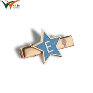 Enamel Pentagon High-end Childrens Tie Clip Customized, Fashionable and Simple Metal Gift Cuff Tie Clip