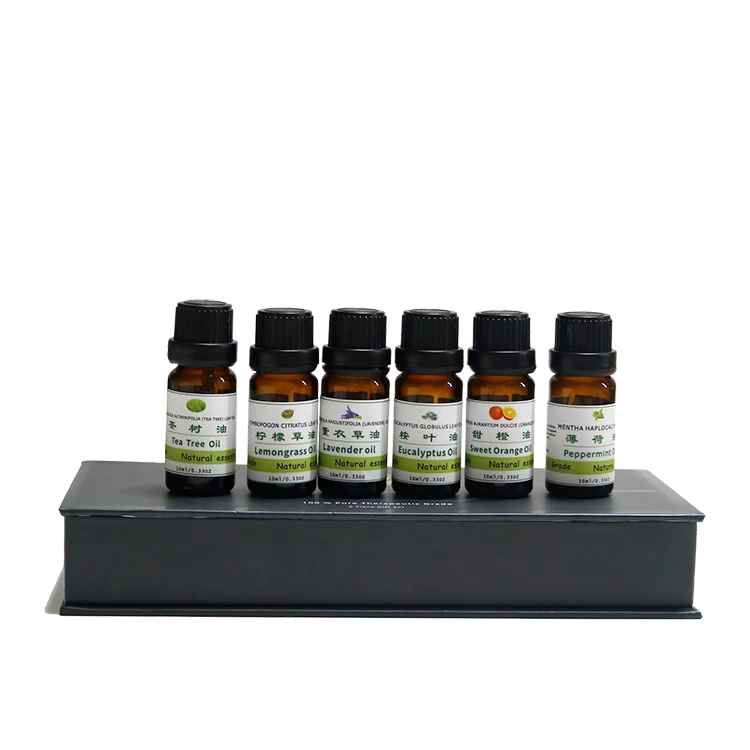 essential oil Gift Set Private Label 10ml aromatherapy essential oil set 6 Packs Aromatherapy Essential Oils