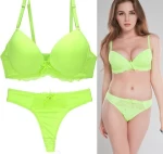 European and American Gather Push up Bra Breathable Panty and Bra Set Women Underwear Panty Bra Set 4 Set 7 Color as Pictures