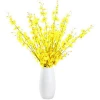 European and American style table decoration white ceramic vase for home decor with 8 Artificial flowers