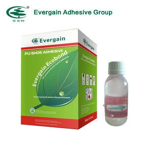Evergain ISO 9001solvent based colorless pu shoe adhesive for shoes making