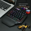 F6 One-Handed wired mini gaming keyboard for mobile phone game