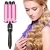 Import Factory  3 Barrel Hair Curler With LCD Display Big Wavy hair curler Electric wireless hair curler from China