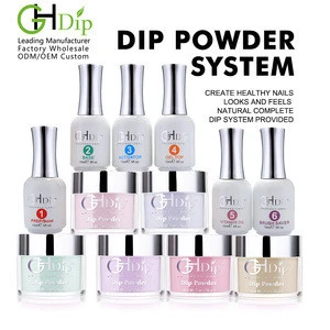 Factory Bulk Wholesale Custom Private label Colored dip powder for Nail Dipping System