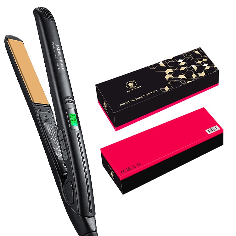 Factory Fashion red pro nano ceramic coating flat iron rubber finishing hair straightener with MCH heater
