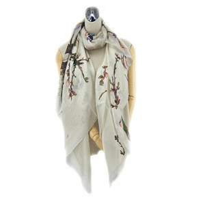 factory light and soft lady chiffon silk scarf, silk print shawl